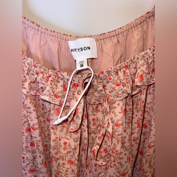 Heyson Floral Smocked Waist Boho Peasant Blouse | Size Small | NWOT - Picture 8 of 9